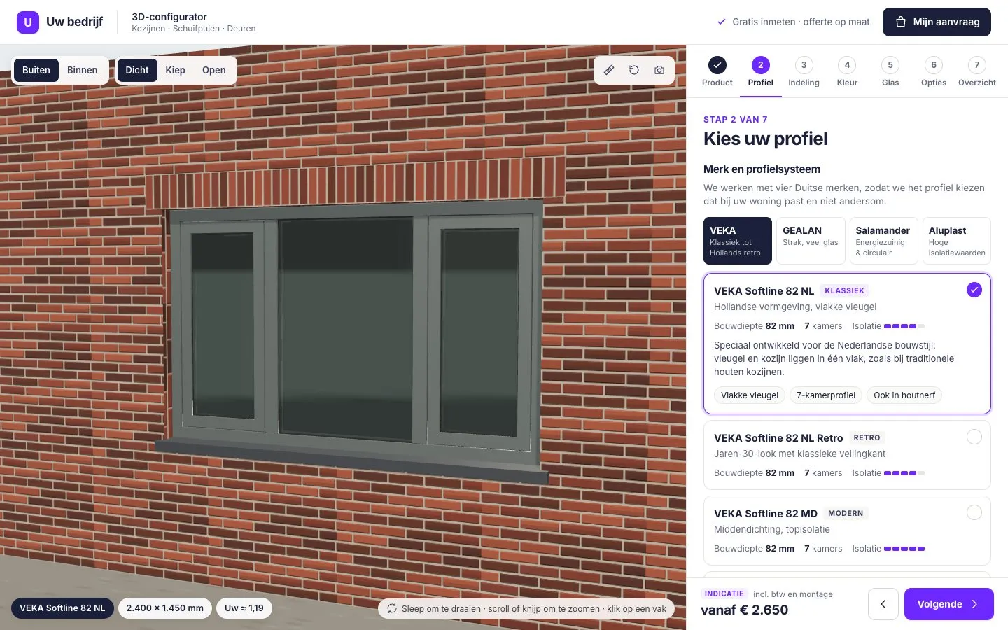 3D-configurators voor kozijn-, dakkapel- en bouwbedrijven, door NEXTRIQ
